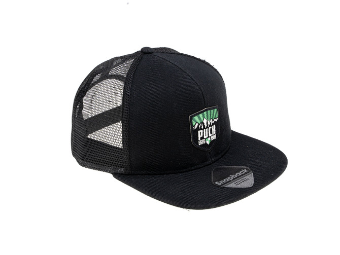Kappe Truckers Snapback mit Puch Logo Patch schwarz product